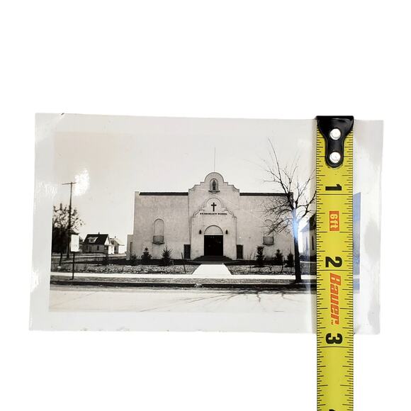 Vtg St Cecelias School Original Monochrome Photography Found Snapshot Landscape - Picture 3 of 4